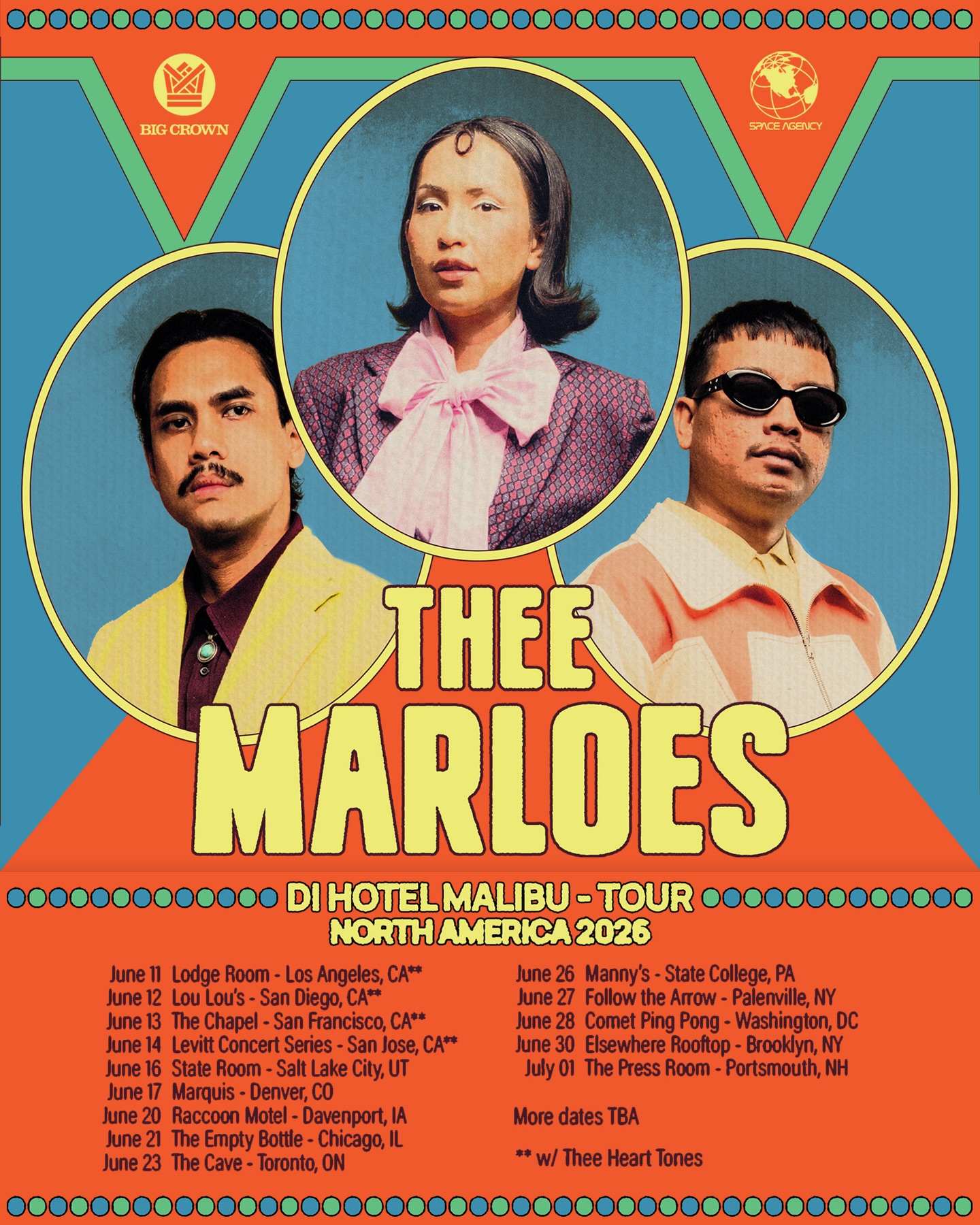 Thee Marloes Di Hotel Malibu Tour Poster 2026